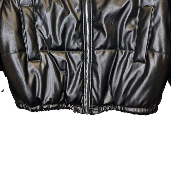 SHEIN Women's L Black Zip Puffer Crop Jacket - Picture 4 of 16